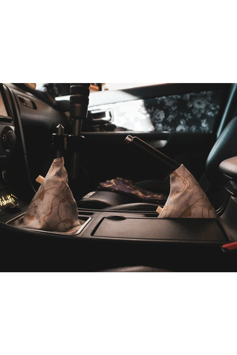White and Gold Marble Shift Boot