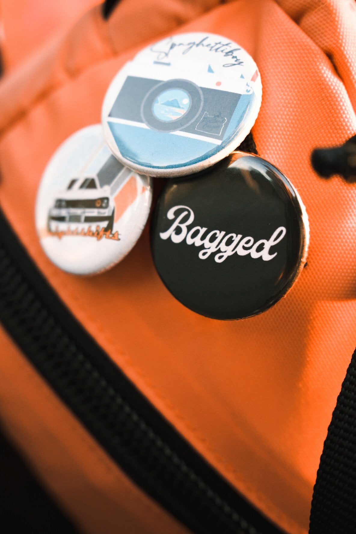 Bagged Pin Back Button
