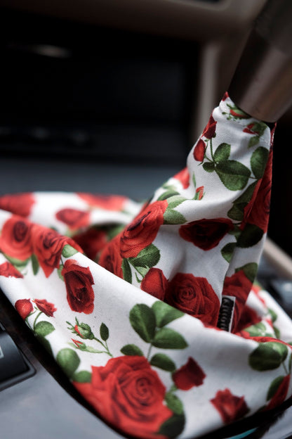 Red and White Rose Shift Boot